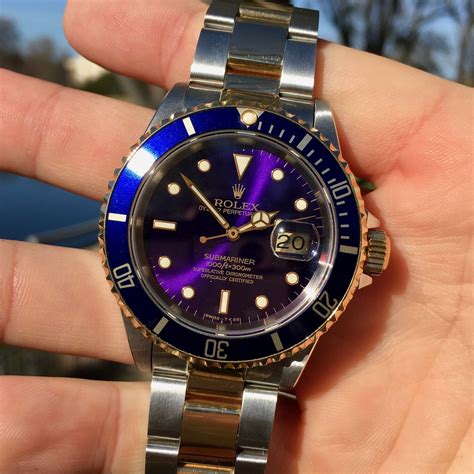 rolex with purple face|purple Rolex submariner.